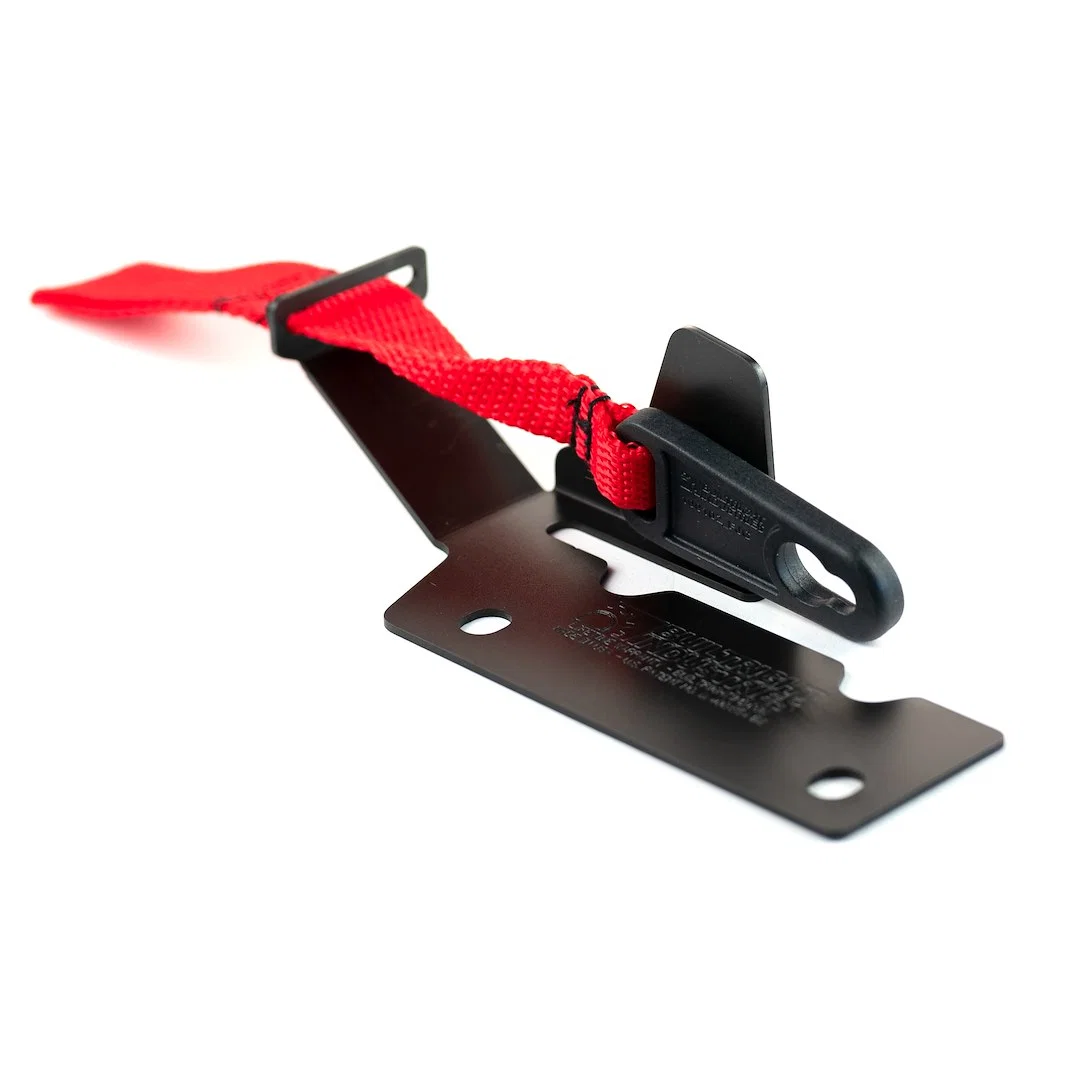 100113 – BUILTRIGHT Seat Latch Release Kit, Strap Type With Black Zinc Coated Bracket/ Glass Fiber Reinforced Composi...